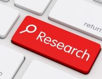 Research written on keyboard key